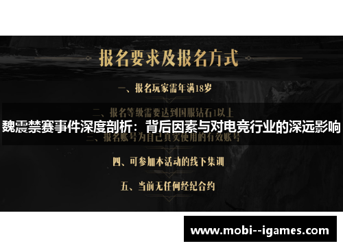 魏震禁赛事件深度剖析：背后因素与对电竞行业的深远影响